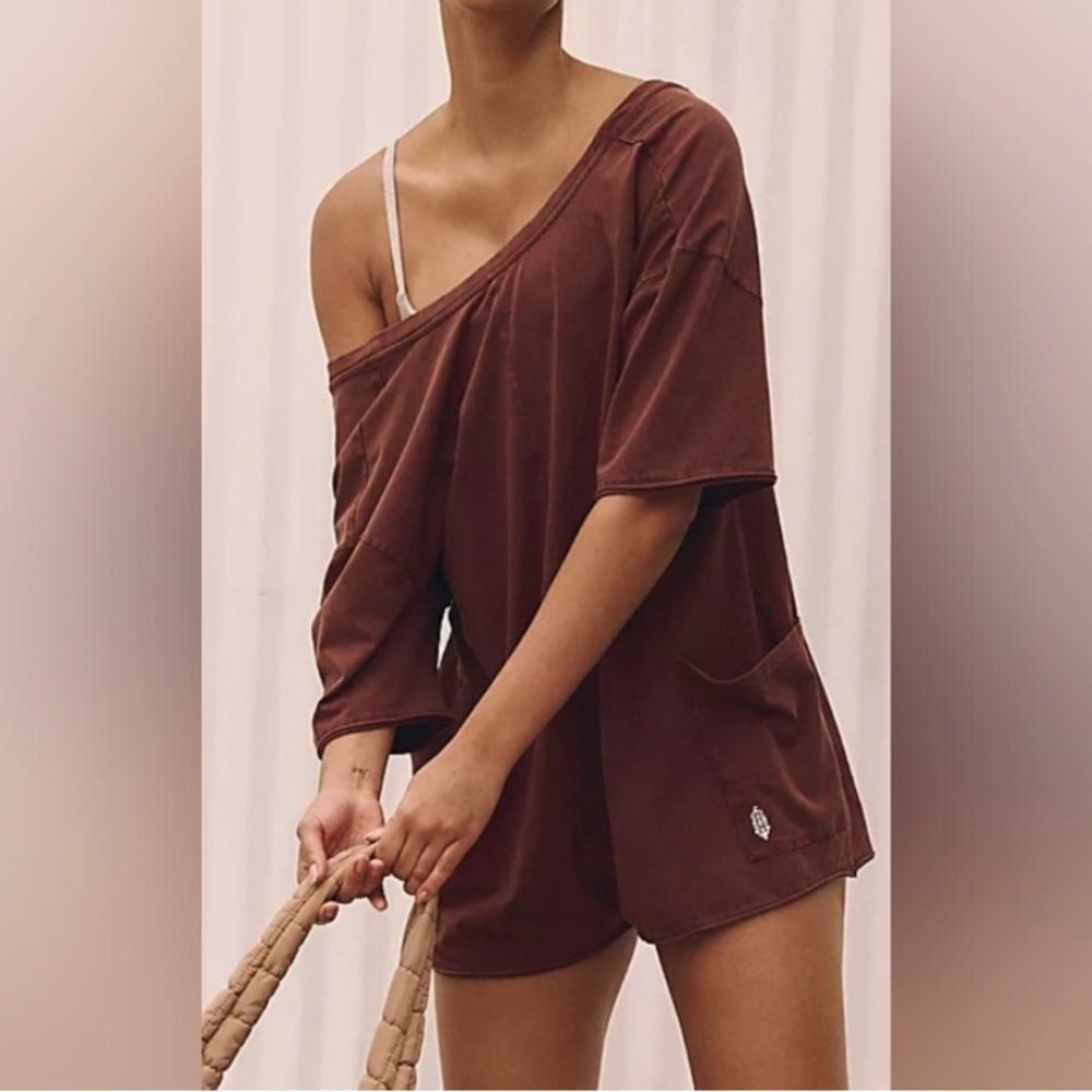 Free People Movement Hot Shot Tee Romper - Picture 3 of 16